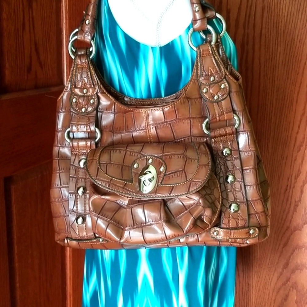 NEW LISTINGS!! Wilson's Leather Croc Embossed Bag